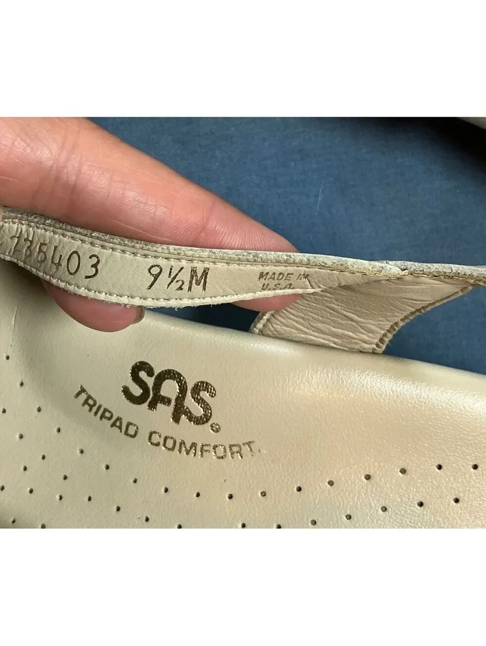 SAS Women's Leather Adjustable Comfort Sandals Size 9.5